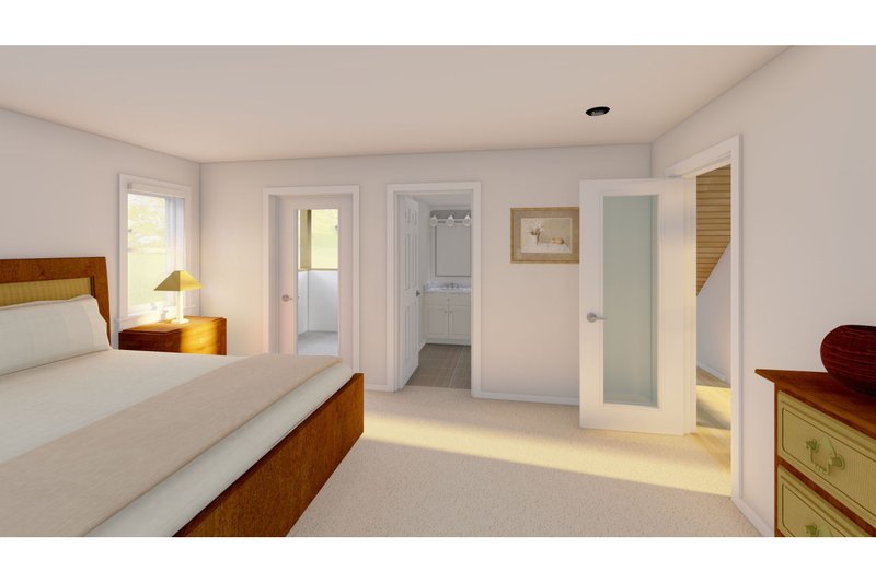Dream House Plan - Interior - Master Bedroom for Cabin House Plan #126-243 - 2 bed, 2 bath