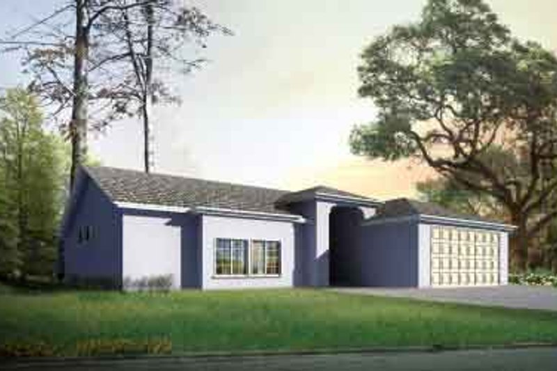 Home Plan - Adobe / Southwestern Exterior - Front Elevation Plan #1-1292