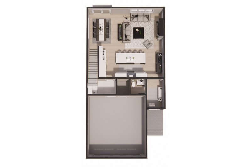 House Design - Floor Plan - Main Floor 1 for Craftsman House Plan #51-1515 - 3 bed, 2.5 bath