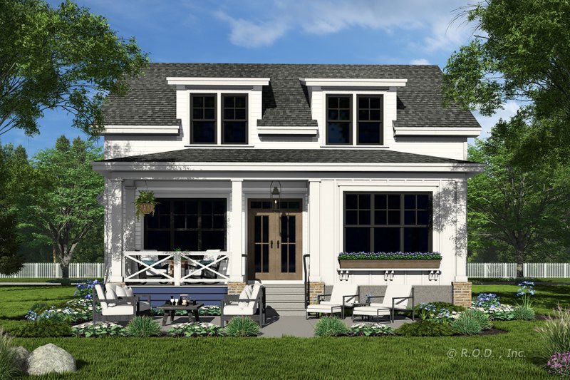 Home Plan - Exterior - Rear Elevation 1 for Farmhouse House Plan #51-1455 - 3 bed, 3.5 bath