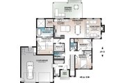 Contemporary Style House Plan - 3 Beds 2 Baths 1704 Sq/Ft Plan #23-2726 