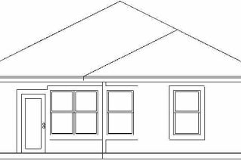 House Blueprint - Exterior - Rear Elevation for Cottage House Plan #84-102 - 3 bed, 2 bath