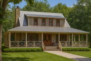 Country Style House Plan - 3 Beds 3 Baths 1792 Sq/Ft Plan #17-2517 Exterior 