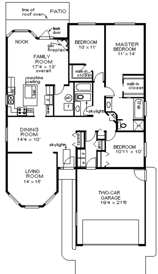 House Blueprint - Ranch Floor Plan - Main Floor Plan #18-117