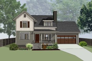 Country Exterior - Front Elevation Plan #79-180