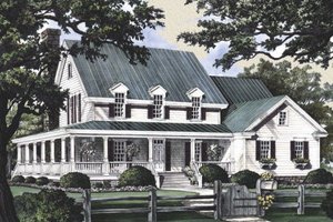 Country Exterior - Front Elevation Plan #137-216