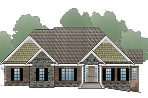 European Exterior - Front Elevation Plan #123-110