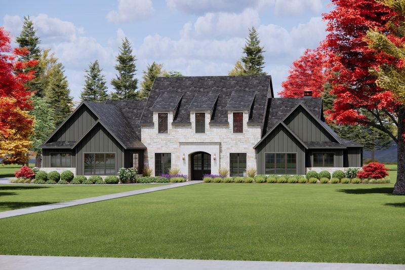 House Plan Design - Exterior - Front Elevation 4 for European House Plan #1096-11 - 4 bed, 4.5 bath