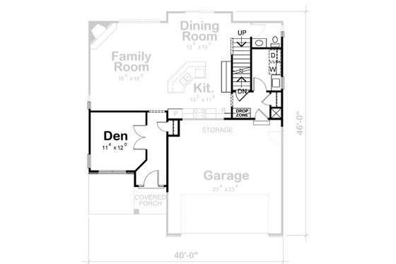 Floor Plan - Other Floor for Bungalow House Plan #20-1770 - 4 bed, 3 bath