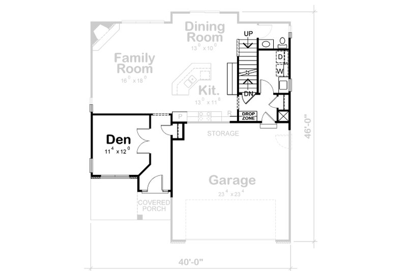 House Blueprint - Floor Plan - Other Floor for Bungalow House Plan #20-1770 - 4 bed, 3 bath