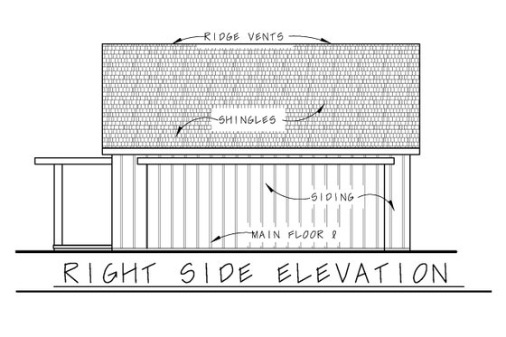 Exterior - Front Elevation 5 for Contemporary House Plan #20-2511 - 2 bed, 1 bath