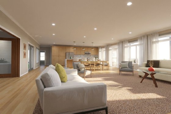 Interior - Family Room for Contemporary House Plan #126-307 - 4 bed, 2 bath