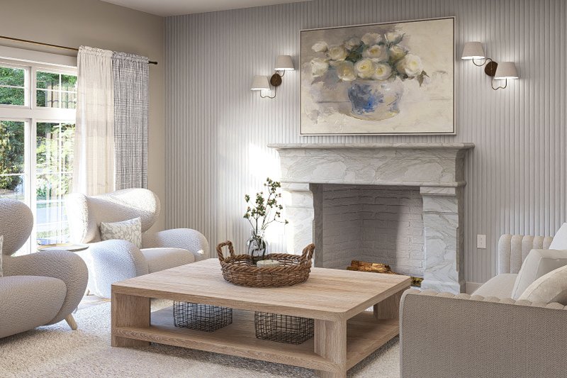 Architectural House Design - Interior - Family Room for Cottage House Plan #455-584 - 3 bed, 2.5 bath