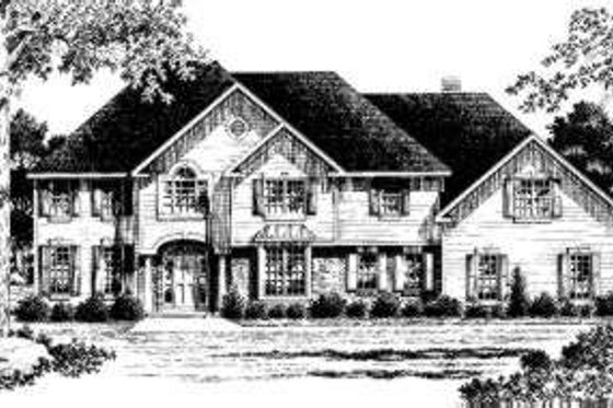 Exterior - Front Elevation for Colonial House Plan #328-124 - 4 bed, 3.5 bath