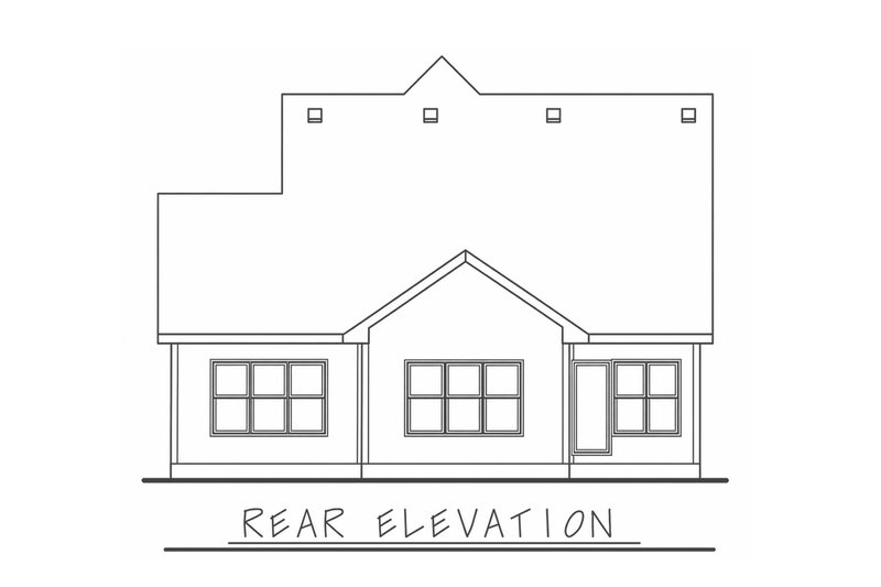 Dream House Plan - Exterior - Rear Elevation for Farmhouse House Plan #20-2659 - 4 bed, 2.5 bath