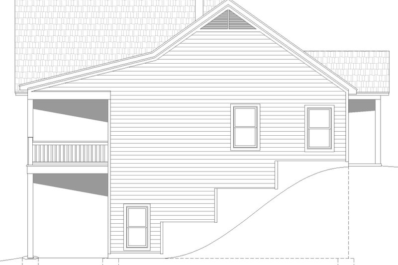 House Blueprint - Exterior - Other Elevation 1 for Cabin House Plan #932-845 - 2 bed, 2 bath