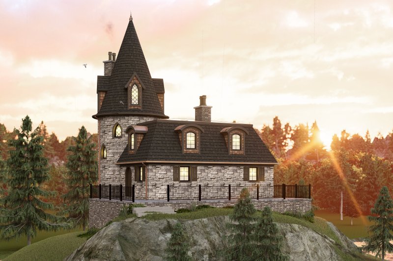 House Design - Exterior - Other Elevation for European House Plan #1064-322 - 1 bed, 1 bath