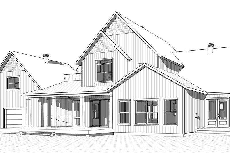 Home Plan - Exterior - Rear Elevation for Farmhouse House Plan #23-2687 - 4 bed, 3.5 bath