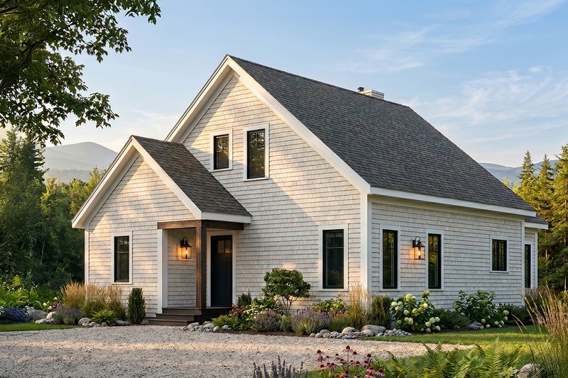 Architectural House Design - Exterior - Front Elevation 2 for European House Plan #23-2494 - 2 bed, 2 bath