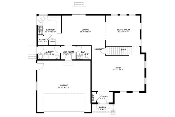 House Design - Traditional Floor Plan - Main Floor Plan #1060-214