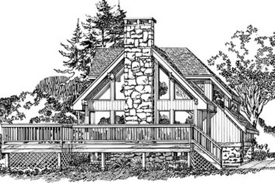 Exterior - Front Elevation House Plan #47-177 - 3 bed, 2 bath