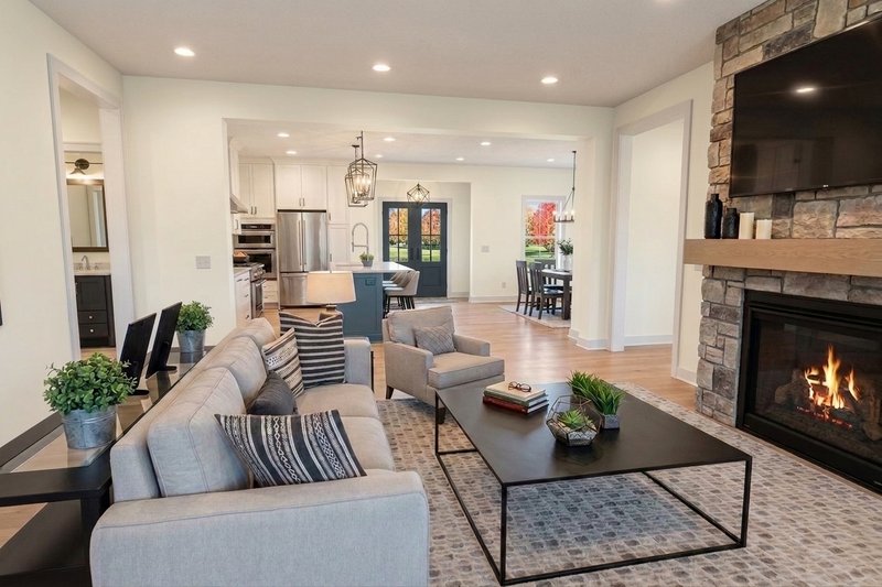 House Design - Interior - Family Room 2 for Farmhouse House Plan #51-1534 - 3 bed, 2.5 bath