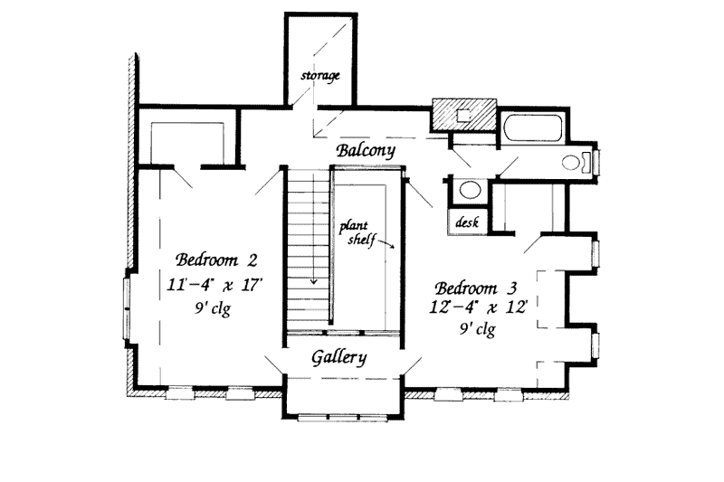 Dream House Plan - Floor Plan - Upper Floor for European House Plan #410-391 - 3 bed, 2.5 bath