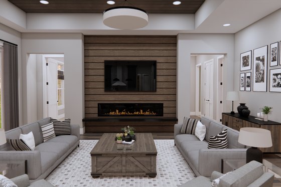 Interior - Family Room 2 for Farmhouse House Plan #51-1218 - 3 bed, 2.5 bath