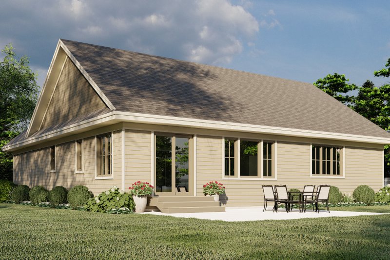 Home Plan - Exterior - Rear Elevation for Ranch House Plan #51-1210 - 3 bed, 2 bath