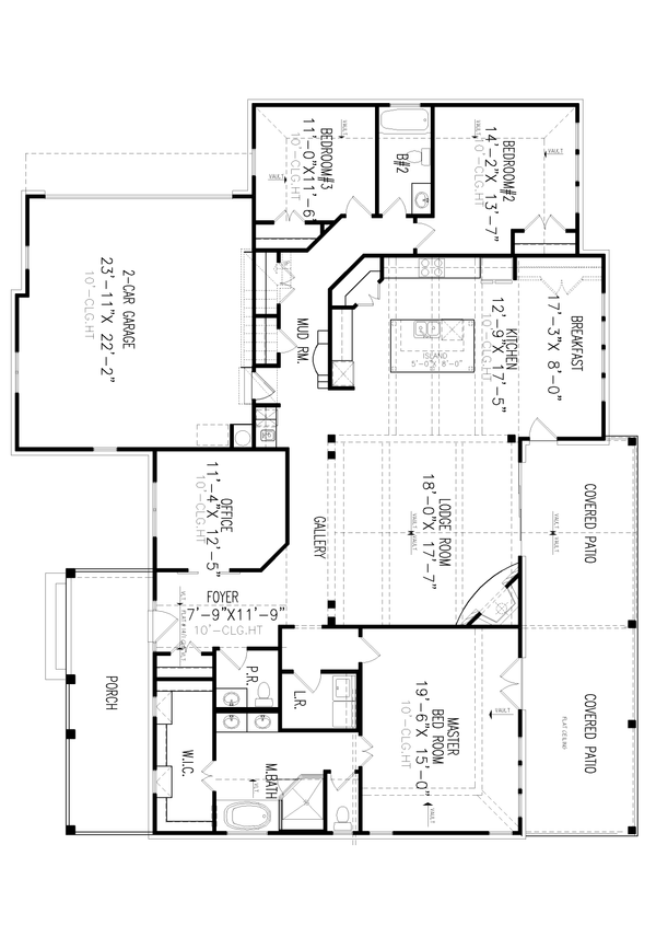 Ranch Floor Plan - Main Floor Plan #54-565