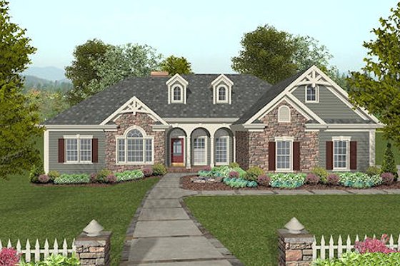 Exterior - Other Elevation 3 for Craftsman House Plan #56-568 - 3 bed, 2.5 bath