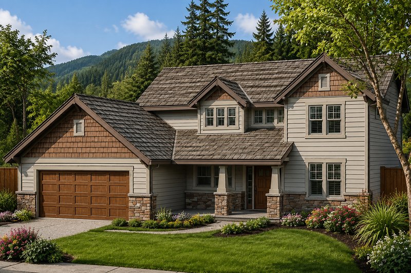 Dream House Plan - Exterior - Front Elevation 2 for Craftsman House Plan #124-508 - 4 bed, 2.5 bath