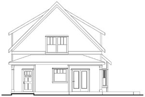 Exterior - Rear Elevation for Country House Plan #124-682 - 3 bed, 2.5 bath