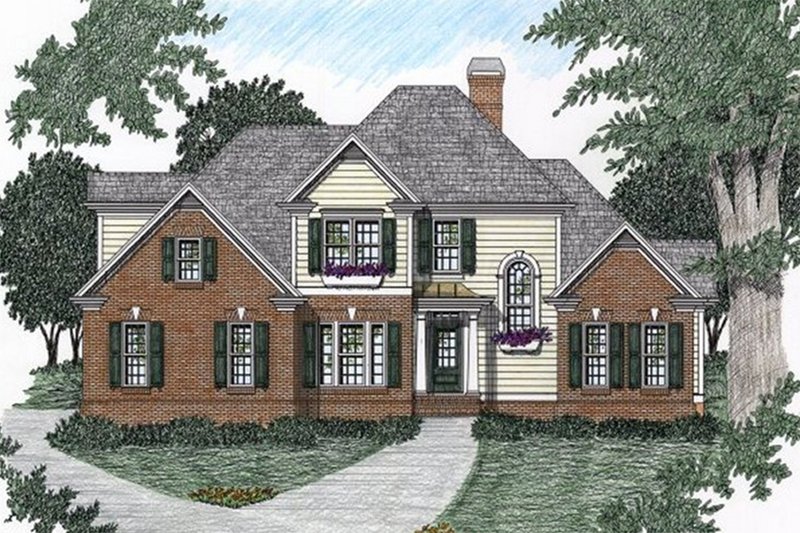 Architectural House Design - Traditional Exterior - Front Elevation Plan #129-106