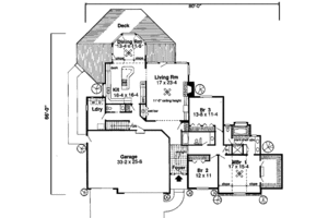 Floor Plan - Main Floor for Traditional House Plan #312-800 - 3 bed, 2.5 bath