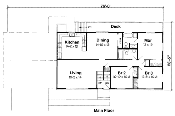 Floor Plan - Upper Floor for Traditional House Plan #312-348 - 4 bed, 3 bath