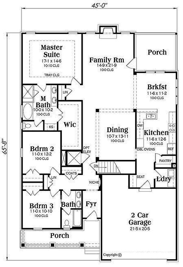 Dream House Plan - Craftsman house plan Bungalow floor plan