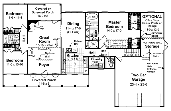 House Blueprint - Farmhouse Floor Plan - Main Floor Plan #21-127