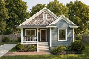 House Plan Design - Exterior - Front Elevation for Bungalow House Plan #79-144 - 4 bed, 2 bath