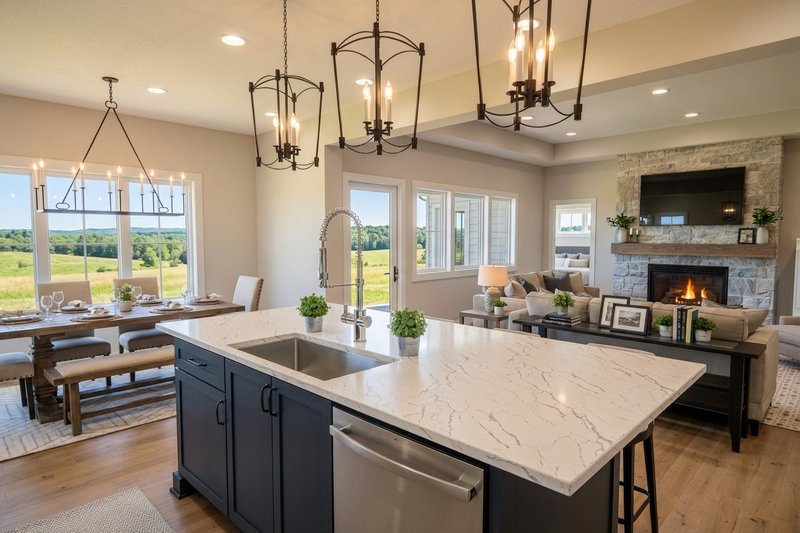 Architectural House Design - Interior - Kitchen for Farmhouse House Plan #51-1519 - 3 bed, 2.5 bath