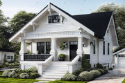 Cottage Style House Plan - 1 Beds 1 Baths 640 Sq/Ft Plan #515-39 Exterior 