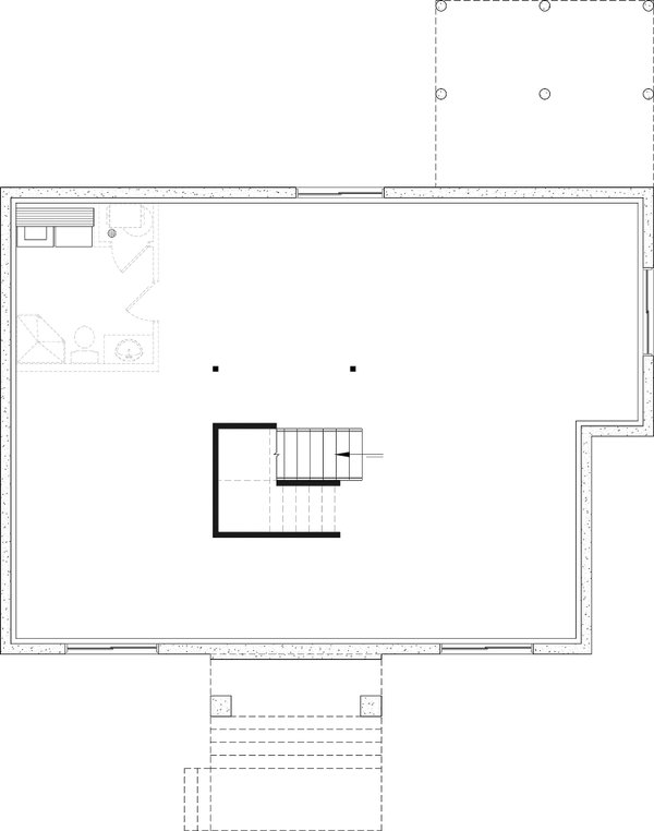 House Blueprint - Bungalow Floor Plan - Lower Floor Plan #23-2870