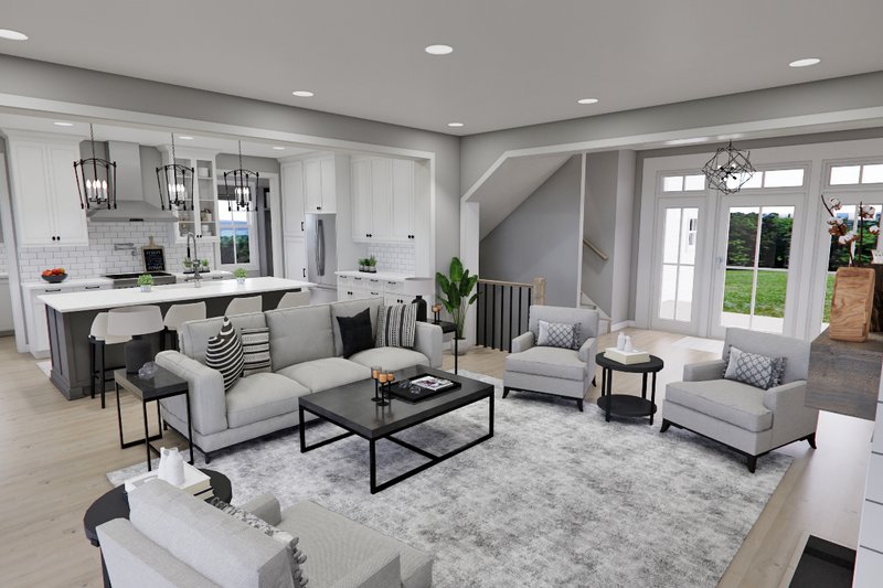 Architectural House Design - Interior - Family Room 3 for Craftsman House Plan #51-1300 - 3 bed, 3.5 bath