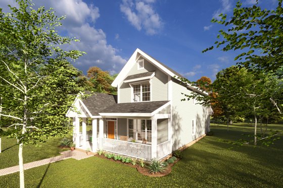 Exterior - Other Elevation for Cottage House Plan #513-2217 - 3 bed, 2.5 bath