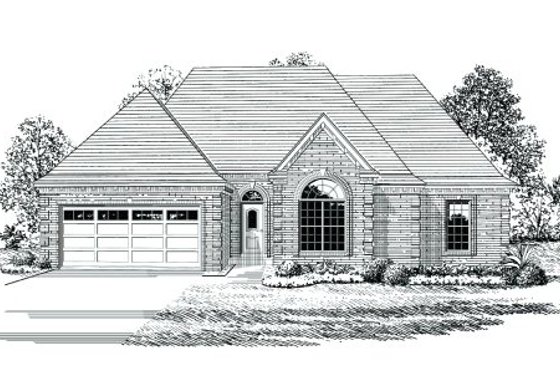 Exterior - Front Elevation for Traditional House Plan #424-299 - 3 bed, 2 bath