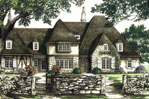 Home Plan - European Exterior - Front Elevation Plan #137-111