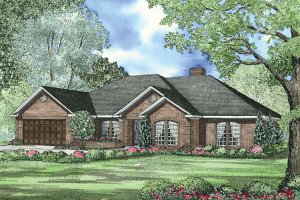 Southern Exterior - Front Elevation Plan #17-2502