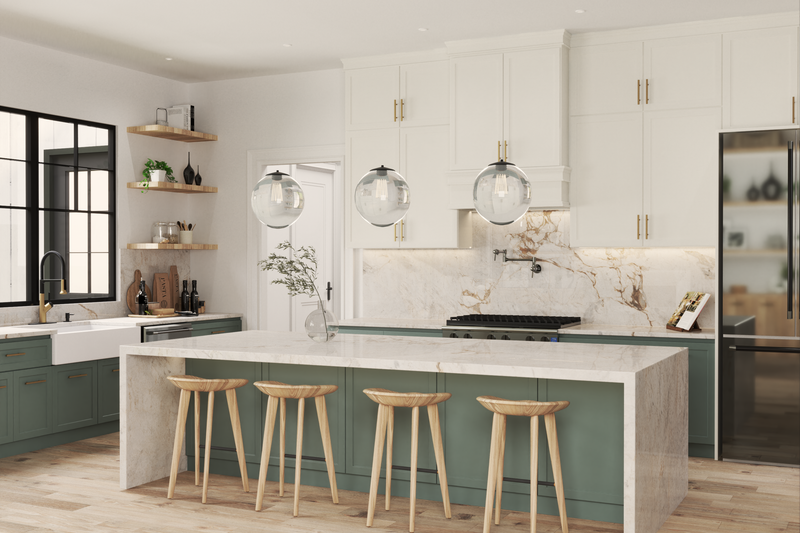 Architectural House Design - Interior - Kitchen 1 for Farmhouse House Plan #119-449 - 3 bed, 3 bath