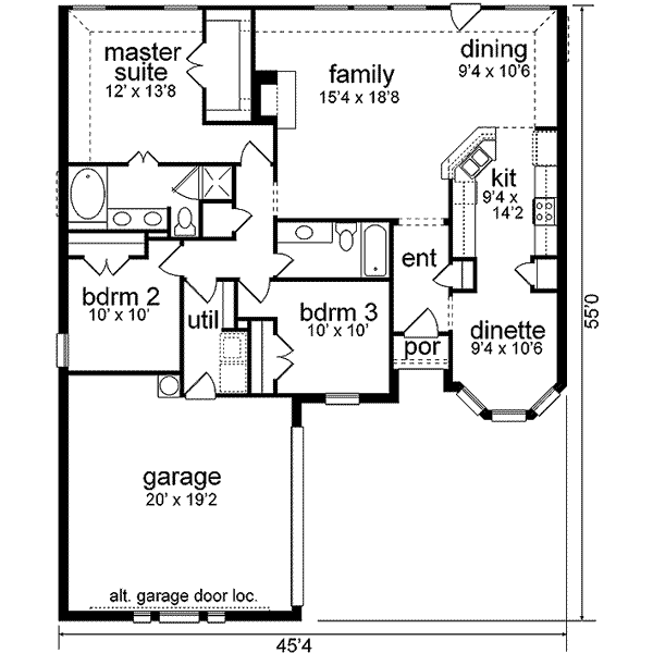 Southern Floor Plan - Main Floor Plan #84-202