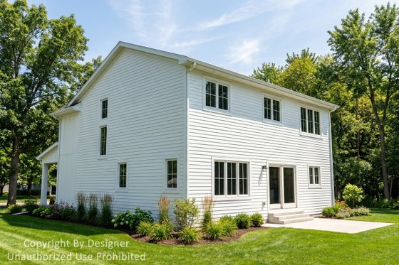 Exterior - Rear Elevation for Farmhouse House Plan #51-1526 - 4 bed, 2.5 bath
